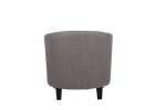 Back view of Tasman Tub Chair in taupe fabric, compact and stylish