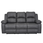 Valor 3 Seater Manual Recliner in charcoal fabric, stylish sofa