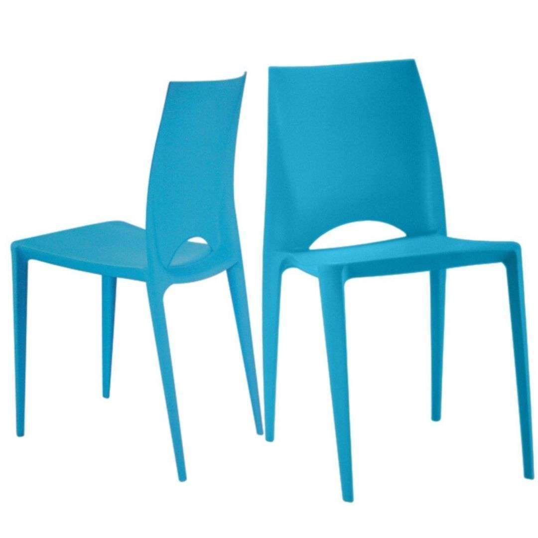 Venice Outdoor Chair - Blue, Stylish Seating Venice outdoor chair in blue, UV stabilized, stackable, 44cm wide