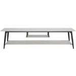 Vito Entertainment Unit in sleek Snow White sintered stone finish