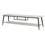 Modern Vito Entertainment Unit in Snow White stone finish