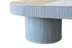 Elegant Bambù coffee table with white bamboo inlay and rattan