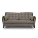 Winston 3 seater sofa in classic stone 100% leather