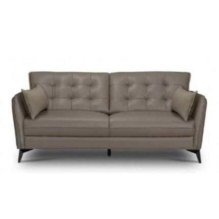 Winston 3 seater sofa in classic stone 100% leather