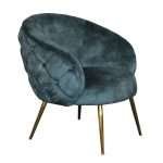 York Accent Chair in teal diamond tufted deluxe velvet adds elegance.