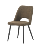 Zara dining chair in olive fabric with sleek design